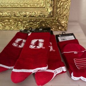 Stanford Red Crew Socks